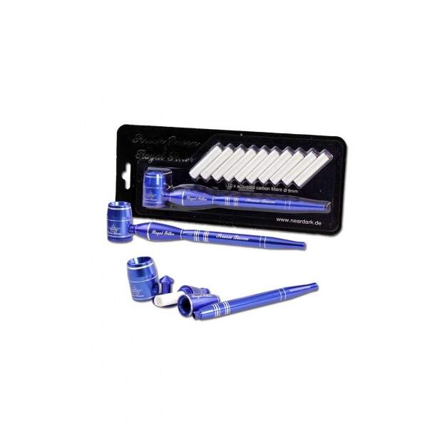 Screen Queen Pfeife mit Royal Filter Adapter L170mm diverse Farben Blau