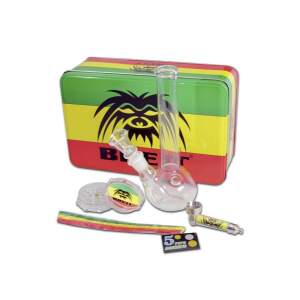 BREIT Glasbong Mini-Set mit Grinder und Purpfeife inkl....