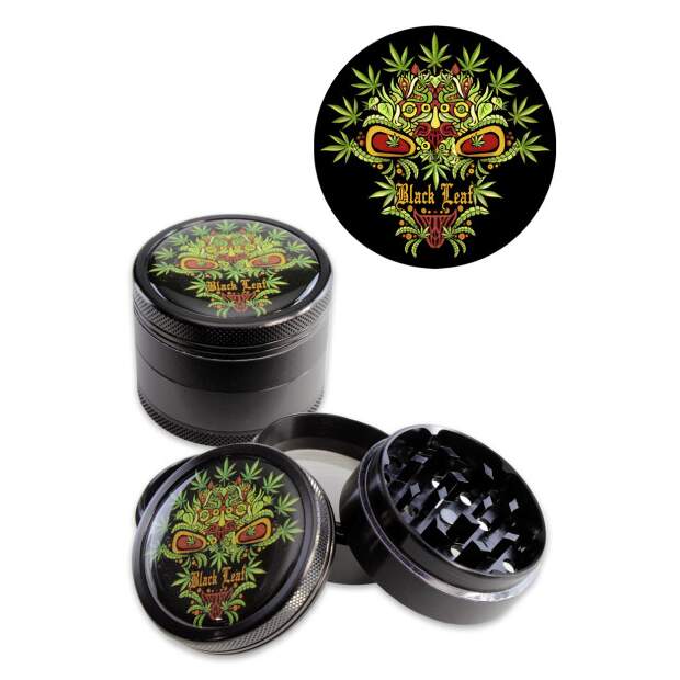 Black Leaf Skull Grinder 4-tlg. schwarz H 41mm Ø 41mm