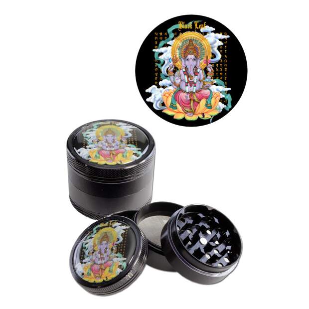 Black Leaf Ganesha Alu Grinder 4-tlg. schwarz