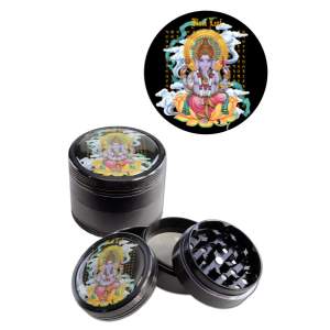 Black Leaf Ganesha Alu Grinder 4-tlg. schwarz
