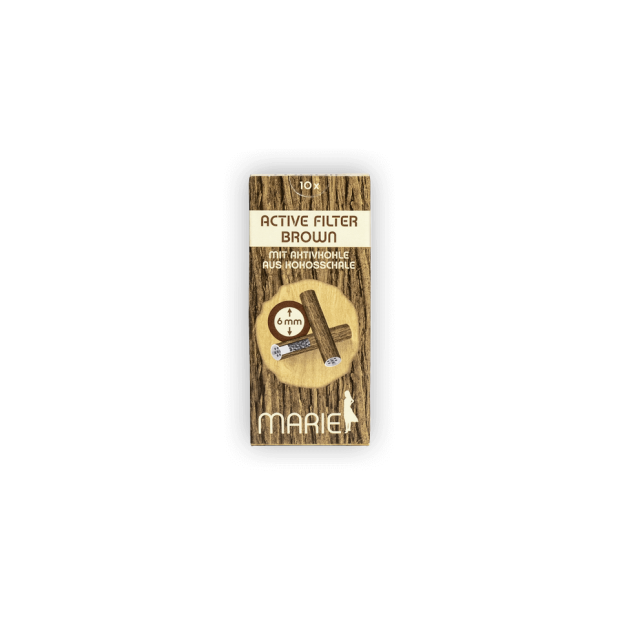 Marie Aktivkohlefilter 6mm 10 Stk Brown