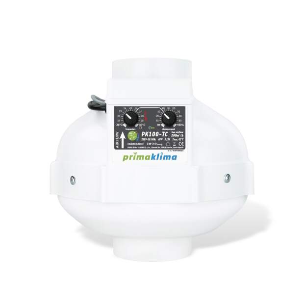 Prima Klima PK100-TC, Ø 100mm, max 280m³/h, 40 W, Temperatur geregelt