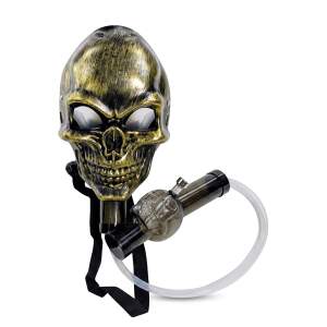 Acrylbong Gasmaske im Totenkopf-Style