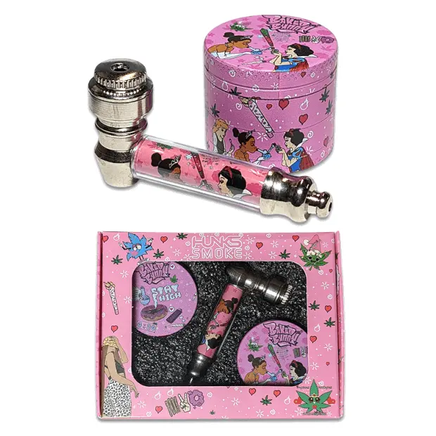 Jelly Joker Set Baked Bunny Pfeife und Grinder 39mm