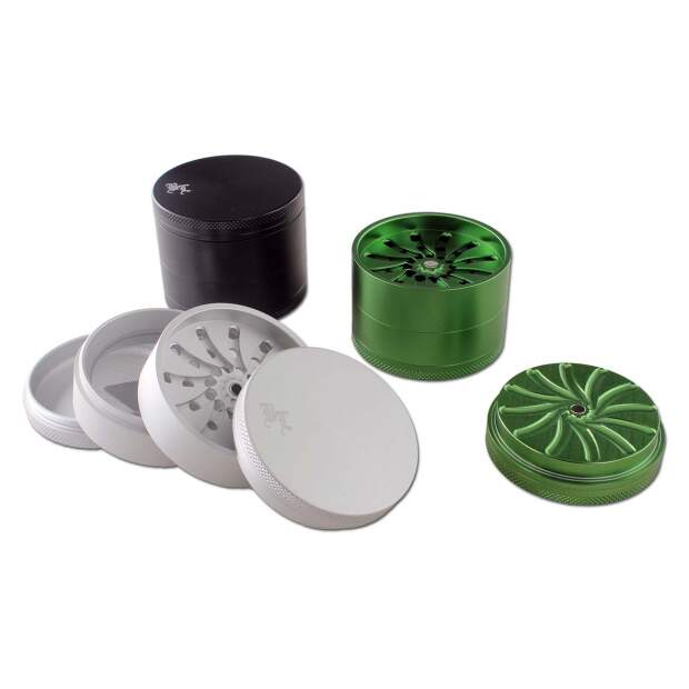 Black Leaf Aluminium Grinder 4-tlg. MASHER Ø 53mm H 52mm