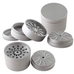 Black Leaf Aluminium Grinder 4-tlg. MASHER silber...