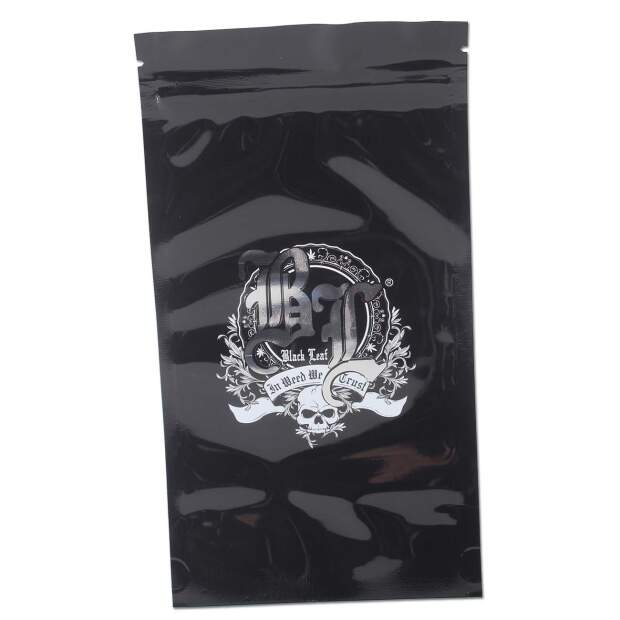 Black Leaf Mylar Schnellverschlussbeutel 192x102mm Black Leaf