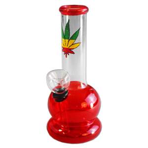 Mini-Glasbong RASTALEAF rot
