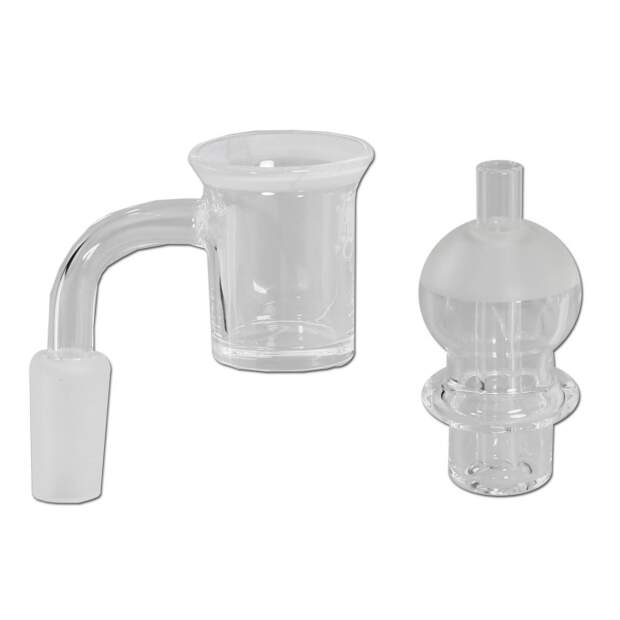 Black Leaf Quarz-Banger mit Carb Cap NS 19 Ø 33/22mm Ansatz 90°