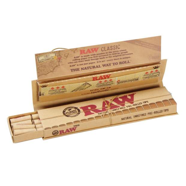 RAW Connoisseur Papers KS Slim+Tips vorgerollt 1 Stk