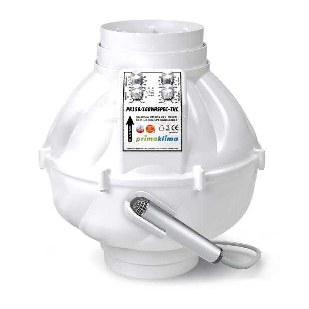 Prima Klima PK150/160WHSP-EC-THC, Ø150/160mm, max. 1400m³/h, 170 W, temperature and humidity controlled