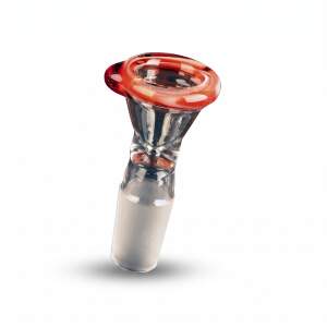 G-SPOT konischer Farbglas-Flutschkopf NS19 rot/weiß